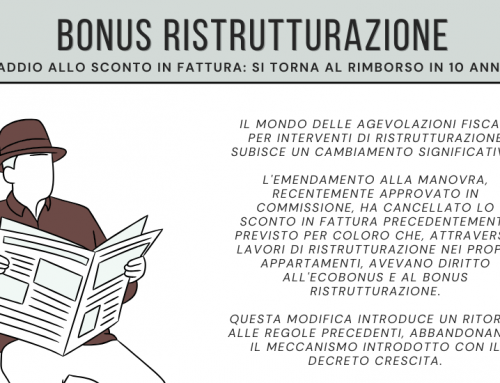 Aggiornamento: Bonus ristrutturazione, addio allo sconto in fattura: si torna al rimborso in 10 anni